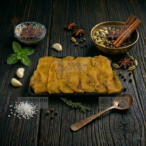 Hähnchenbruststeak in Currymarinade