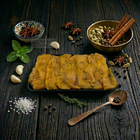 Hähnchenbruststeak in marokkanischer Marinade
