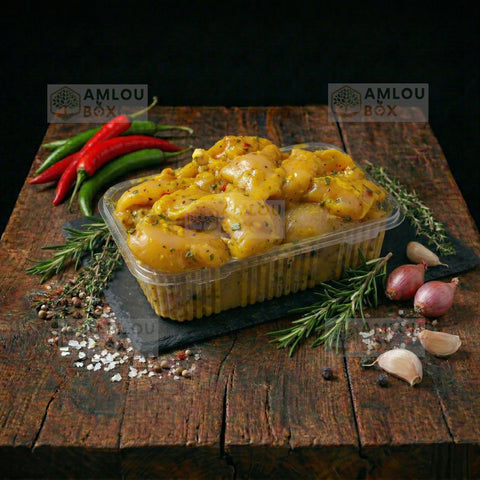 Hähnchengulasch in Curry-Marinade