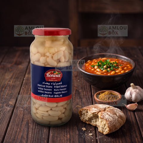 Konouz - Weiße Bohnen im Glas, 540g
