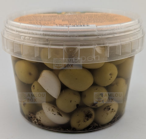 Atlas Delice - Grüne Oliven mit Knoblauch, 600g