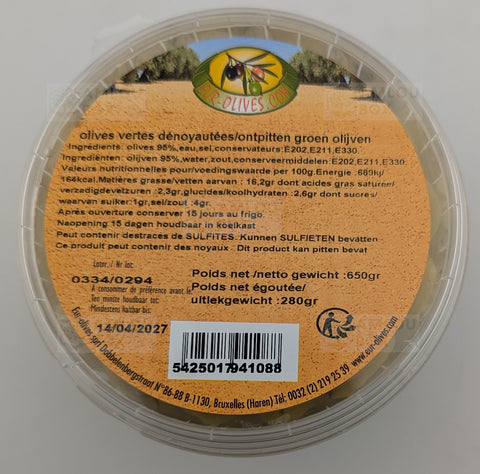 Atlas Delice - Grüne Oliven (Entsteint), 650g