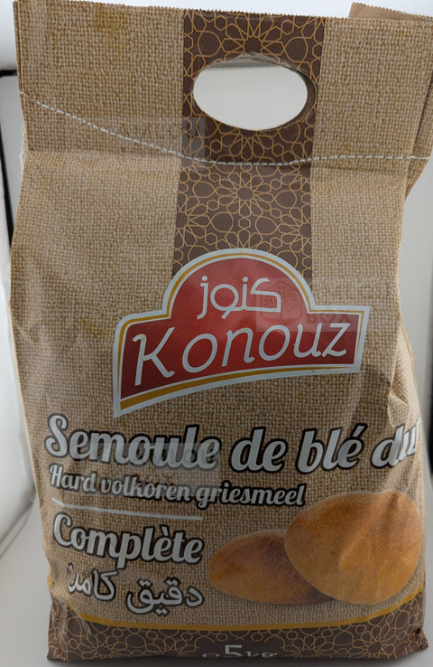 Konouz - Vollkorn-Grieß (Vorratsbeutel), 5kg