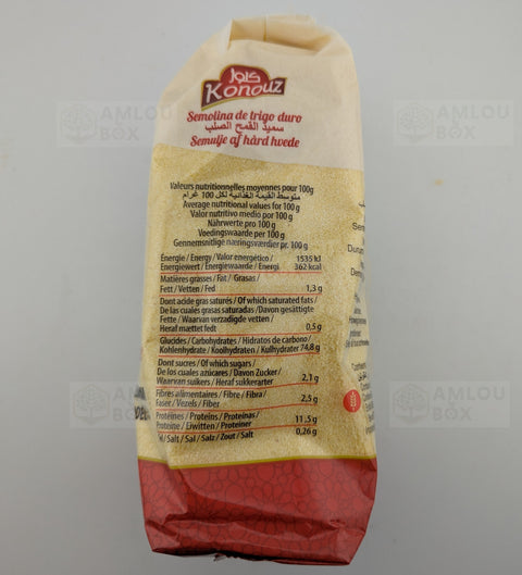 Konouz - Hartweizengrieß (Medium), 1kg