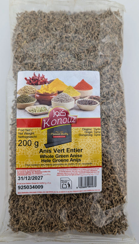 Konouz - Grüner Anis (Ganze Samen), 200g