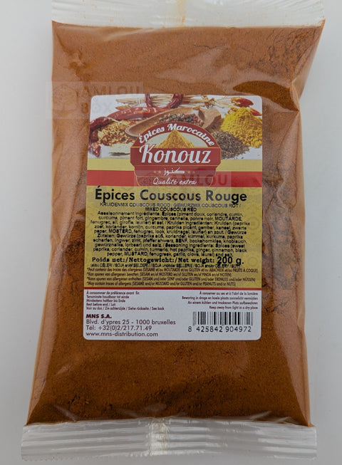 Konouz - Couscous-Gewürz (Scharf - Rot), 200g