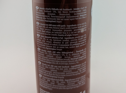 Sriracha - Hot White Garlic Sauce (Gelb), 500ml