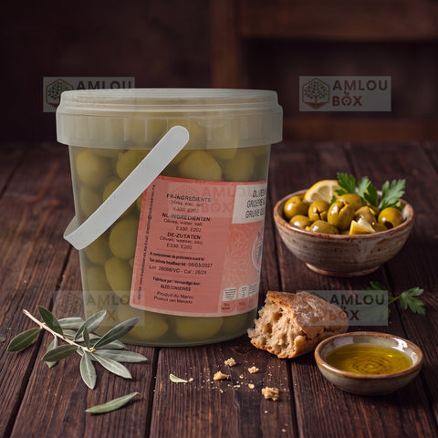 Atlas Delice - Green Olives (Whole - Family Jar), 940g